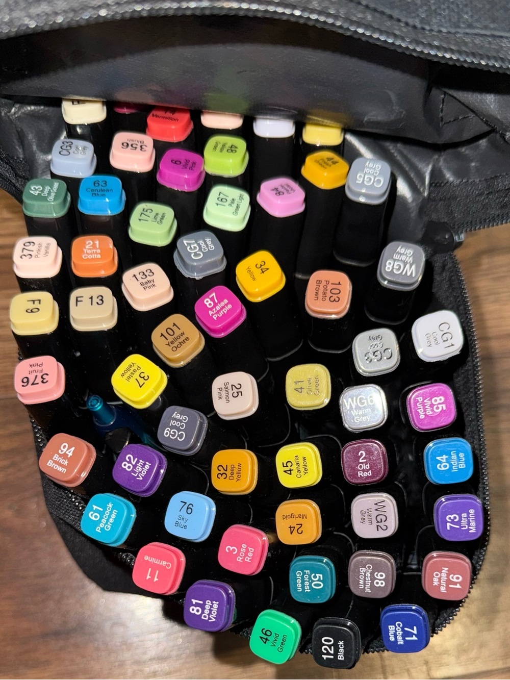 Touch 60pcs markers with Black Travel/Storage Pouch
